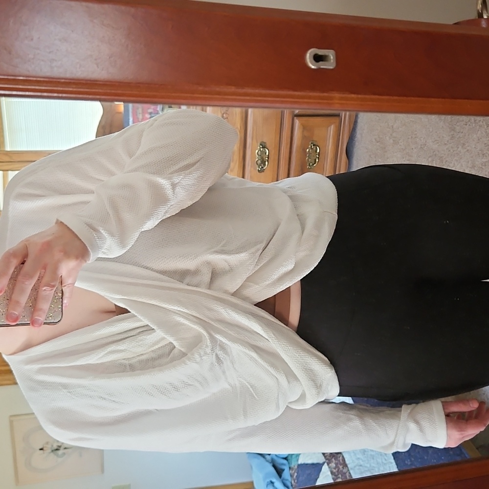 Prana White Wrap-Front Top L